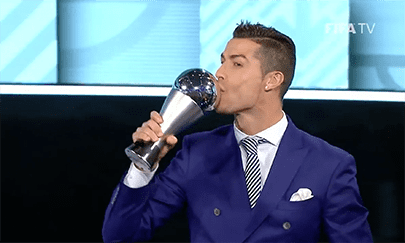 Volophonic Bespoke Music Composition - Ronaldo kisses trophy